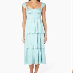 Weworewhat blue corset dress